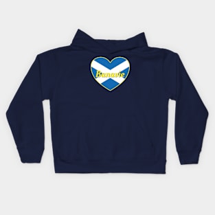 Banavie Scotland UK Scotland Flag Heart Kids Hoodie